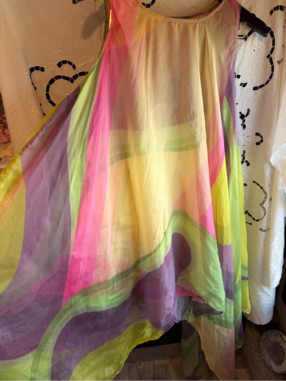 Siddhartha Bansal Multicolor Abstract Watercolor Maxi Dress MP Boho